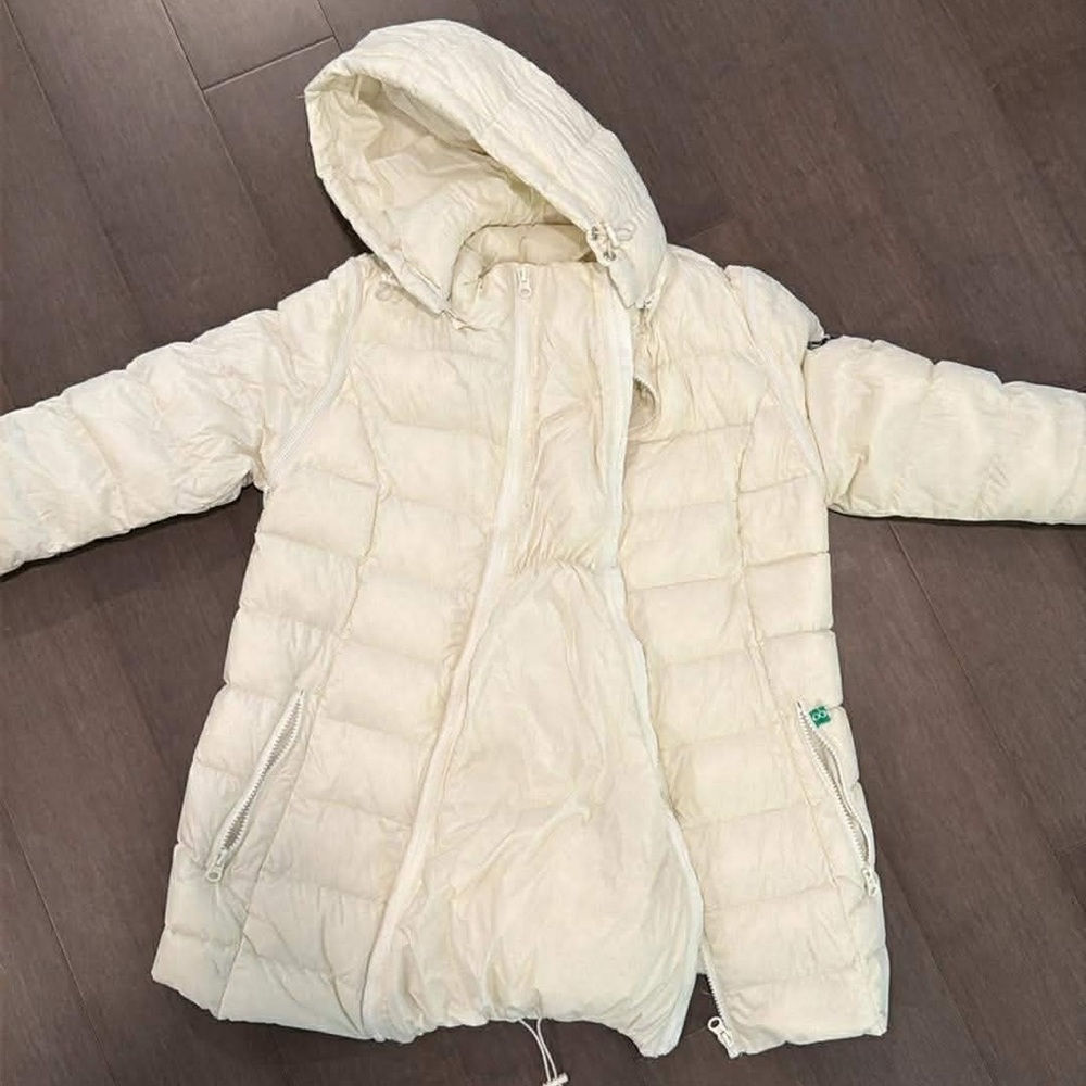 Modern Eternity Off-White Hooded Puffer Jacket